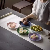中式茶點盤創意花邊水果盤堅果點心托盤復古海棠壺承干泡臺小茶盤