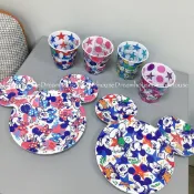 東京迪士尼 米奇 米妮 唐老鴨 黛西 兒童 餐盤 盤子 點心盤 水杯 杯子 杯 餐具