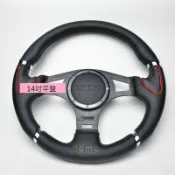 MOMO款真皮三幅鋁合金改裝方向盤K6K8馬3馬6FOCUS LANCER SWIFT FORTIS