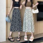 韓版高腰顯瘦碎花中長字半身裙女26年夏季新款時尚百搭魚尾裙0331