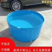 【可開發票】帆布池魚池袋加厚圓形摺疊支架錦鯉魚池防水布水池金魚缸換水桶