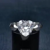 珍珠林~鋼戒~八心八箭心型美鑽~精純鋼.不褪色.不過敏(內徑17mm.18mm) #088
