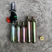 💥大雄運動💥33g微型拋棄式co2小氣瓶 24g二氧化碳充氣救生圈救生衣氣瓶小鋼瓶