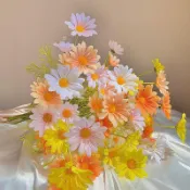 臺灣出貨💯小雛菊Ins風假花仿真花5頭荷蘭菊洋甘菊非洲菊波斯菊寫真拍攝道具