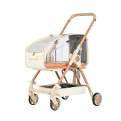 (店+)【IPSKY】寵物出行推車 輕便可折疊 貓狗外出手推車 狗狗外出代步車 底層收納籃 可拆洗內籃 遛狗推車