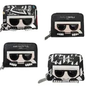 【KARL LAGERFELD 卡爾】karl lagerfeld 卡爾 防刮大臉老佛爺零錢包 卡包 多款可選(七夕情人節)
