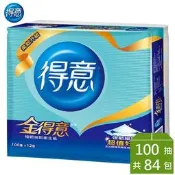 《哈利森之家》-免運-金得意極韌連續抽取式花紋衛生紙100抽*12包*7袋