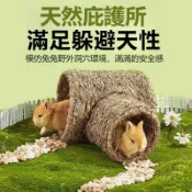 台現快出⚡兔子窩  寵物睡  牧草窩 兔子草窩  倉鼠編織窩  兔子磨牙 龍貓 天竺鼠 寵物草隧道  牧草墊  躲避屋
