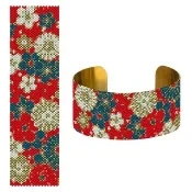 Peyote 圖案手鍊，串珠手鍊，Miyuki Delica 圖案，Peyote Stitch