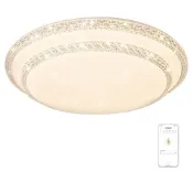 (店+)【聚美照明】吸頂燈 led客廳燈 80公分星鑽燈 全光譜防藍光護眼客廳燈 調光吸頂燈記憶星空燈（三色變光/無極調光/app遙控）