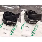 高雄凡賽斯歐洲精品 BOTTEGA VENETA BV 大方格編織 黑色 咖啡色 皮帶 腰帶