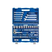 【KING TONY 金統立】專業級工具 1/4&1/2 83PCS吹氣盒綜合工具組(KT7582MR)