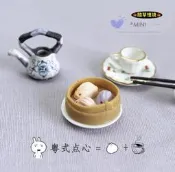 🍁隨草憶境🍁 迷你 港式點心 I112 流沙包 奶黃包 芋頭包 蒸籠 燒賣 港式飲茶 食玩 模型 微縮場景 微景模型
