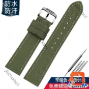 適配14mm-24mm勞力士Rolex錶帶尼龍帆布日誌型迪通拿綠黑水鬼男女蝴蝶扣手錶鏈13/17/19/20/21/22