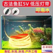 C3LED燈燈條古法魚缸魚池專用水下防水LED燈帶IP68實心硅膠燈條自粘5V室內