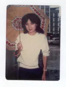 (珍118)  戚美珍  3*5 沖洗照片一張，早期圓角照片，保存還不錯!