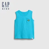 Gap 男幼童裝 Gap x Disney迪士尼聯名 刺繡/印花圓領背心-藍色(767442)