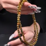 老三彩翡翠珠鍊珠鏈珠串 | 天然緬甸玉A貨翡翠 | 送禮