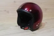 (I LOVE樂多)5扣式ASIA 紅/紫漸層金蔥復古安全帽CHOPPER old school bobber