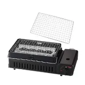 【Iwatani 岩谷】新網烤串燒磁式瓦斯烤爐2.3kw-黑色-搭贈烤網乙片(CB-ABR-2+烤網1入)
