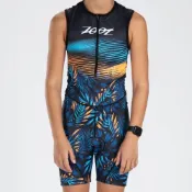 動一動商城【ZOOT】CLUB ALOHA 夏威夷系列 - 小鐵人連身三鐵服 - 熱帶藍