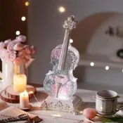 【免運可開統編】小提琴藍牙小眾音樂盒八音盒公水晶球擺見小女孩生日禮務時尚
