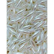 米珠4×12mm 仿珍珠直孔米珠 品質優良不破皮DIY手藝材料原住民配件材料售完為止
