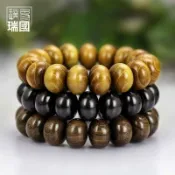 【精品推薦】金絲算盤珠檀木手串 簡約手鍊 男款 紫光檀 黃金檀 文玩佛珠 念珠 手鏈 木質手串 佛珠手串 男士手鍊 文玩