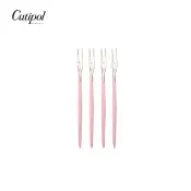 葡萄牙Cutipol GOA系列粉紅柄12cm迷你水果叉四件組