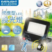 (店+)【Everlight 億光】億光 LED 感應投光燈 30W/50W  IP65 防水防塵 全電壓 紅外線感應 白光黃光 停車場燈 車道燈 庭院燈