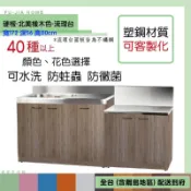 【富家生活館】免運費塑鋼防水材質5.7尺產品已組好40以上色樣不鏽鋼304流理台水槽平台爐台長門片裝緩衝後扣鈕不會夾到手