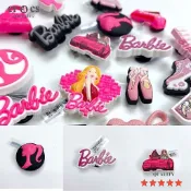 [CHARM BARBIE] JIBBITZ 附孔涼鞋,附在漂亮的厚 3d 芭比娃娃模型中附有塑料孔