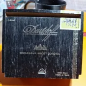 空木盒空雪茄盒大衛杜夫尼加拉瓜短皇冠Davidoff Nicaragua Short Corona乾淨空雪茄木盒。