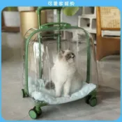 【可愛家】寵物拉桿箱 寵物行李箱 寵物外出包 寵物航空箱 透明貓包 寵物拉桿包 拉桿貓包 貓咪外出籠 寵物拉桿車