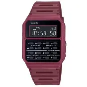 【CASIO 卡西歐】卡西歐DATA BANK 鬧鈴計算機電子錶-紅(CA-53WF-4B 台灣公司貨)