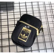 【逢甲 FUZZY】Adidas Fest Bags 黑金 金字 金logo 側背包 方形包 小包 GF3199