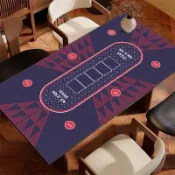 ⭐免運⭐德州撲克桌墊專用打牌桌布長方形加厚靜音撲克比賽棋牌室檯布定製
