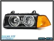 《晟鑫》全新 寶馬 BMW E36 2門 3門TI 4門 魚眼 CCFL雙光圈 玻璃 大燈組 含白角燈 黃角燈