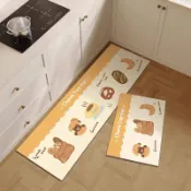 可客製 麵包早點 廚房地墊 吸水吸油 防滑脚踏墊 矽藻土地墊 長條 軟式硅藻土地墊 止滑墊 大尺寸 速幹