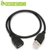 Benevo  50cm USB2.0 A公-A母 高隔離延長線採96編金屬編織(BUSB0050AMFG)