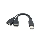 (店+)【日日優品】USB一分二充電線 數據線 USB 2.0 一轉二傳輸線 USB一公二母 車用充電 1對2擴充線  5.0 