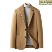 【精選】秋冬季新款毛呢西服男中年韓版休閒短款外套加厚西裝羊毛大衣男裝