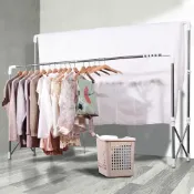 (店+)【晴天媽咪】不鏽鋼ㄇ型伸縮曬衣架 1.8M