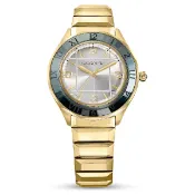 大高雄鐘錶城 Swarovski 施華洛世奇 Swarovski Attract 現代風格 放射線圖紋造型腕表 5635450/ 金款/37mm｜樂天領券現折★全館特惠中★指定刷卡回饋10%