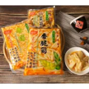 龍宏 香筍 香脆筍 鹹菜筍 全素 600g/包 調味即時竹筍 小菜 下酒菜 全素 即食 開胃菜 竹筍 筍片 罐頭