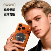 【HOTAI購】【小米有品】小米有品 SKYWORTH創維磁吸便攜藍牙音箱A80 藍牙音響  戶外磁吸喇叭 磁吸支架 磁吸音箱