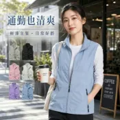 (店+)背心外套女生大尺碼運動馬甲背心多口袋外搭工裝背心夏季輕薄透氣涼感外套抗uv防曬外套夏天防潑水登山無袖外套短版機能立领外套