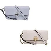 【TORY BURCH】TB Britten 簍空LOGO荔枝紋皮革鏈條WOC手拿斜背包(/贈原廠防塵袋紙袋送禮)
