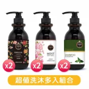 [好買市集] 小潔革命 經典香氛洗髮精500ml 2入組＋經典香氛沐浴露500ml 2入組＋茶樹抗屑洗髮精500ml 2入組 台灣製