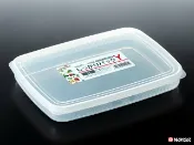 asdfkitty可愛家精品店 asdfkitty*日本製 NAKAYA薄扁型保鮮盒-1L-可微波-冷凍.冷藏.分裝.肉類.魚.蝦.蔬菜